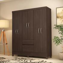 Conjunto Guarda Roupa 6 Portas e Sapateira Avila Cafe Touch Conjunto Guarda Roupa 6 Portas e Sapateira Avila Cafe Touch