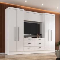 Conjunto Guarda-roupa Modulado Viena 4 Portas 6 Gavetas 3 Peças Yescasa Conjunto Guarda-roupa Modulado Viena 4 Portas 6 Gavetas 3 Peças Yescasa