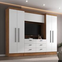 Conjunto Guarda-roupa Modulado Viena 4 Portas 6 Gavetas 3 Peças Yescasa