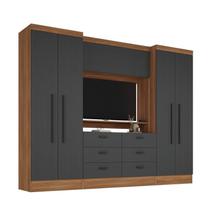 Conjunto Guarda-roupa Modulado Viena 4 Portas 6 Gavetas 3 Peças Yescasa
