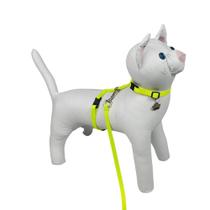 Conjunto Guia + Peitoral Pet Para Gato Modelo H Ajustável