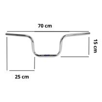 Conjunto Guidão Titan 150 2022 a 2023 Pezinho Manoplas Rosca Interna Durabilidade