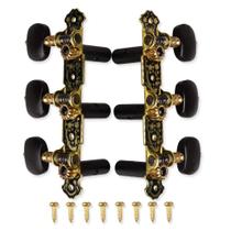 Conjunto Guitar Tuners Machine Heads 3+3 para guitarra clássica Conjunto Guitar Tuners Machine Heads 3+3 para guitarra clássica