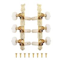 Conjunto Guitar Tuners Machine Heads 3+3 para guitarra clássica Conjunto Guitar Tuners Machine Heads 3+3 para guitarra clássica