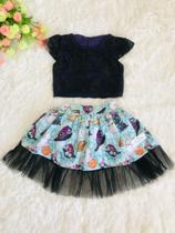 Conjunto Halloween Dia das Bruxas Menina Bruxinha Luxo