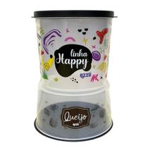 Conjunto Happy Pote Porta Mantimentos 2L + Queijeira Porta Queijo - Preto