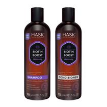 Conjunto HASK Biotin Boost - Shampoo e Condicionador para Engrossar os Cabelos