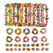Conjunto havaiano de luau leis JEKANEL, 40 unidades para decoração de festas Conjunto havaiano de luau leis JEKANEL, 40 unidades para decoração de festas
