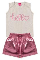 Conjunto Hello Blusa e Shorts