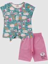 Conjunto Hello Feminino Infantil - Kahua Kids Conjunto Hello Feminino Infantil - Kahua Kids