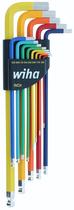 Conjunto Hex L-Key Wiha 66981 13 peças com extremidade de bola codificada por cores