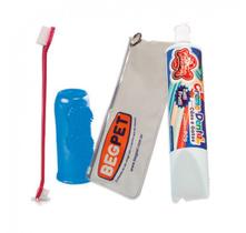 Conjunto Higiene Bucal para pets (Creme Dental Tutti Fruti/Escova/Bolsa)