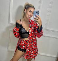 Conjunto hoby+ short dool de cetim