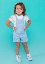 Conjunto Holográfico Colete E Short Arco-íris Para Meninas - 2 A 12 8