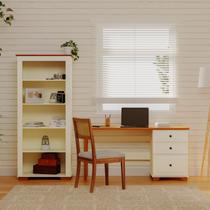 Conjunto Home Office 1 Mesa 150cm 3 Gavetas 1 Estante para Livros Ananda CabeCasa MadeiraOriginals Conjunto Home Office 1 Mesa 150cm 3 Gavetas 1 Estante para Livros Ananda CabeCasa MadeiraOriginals