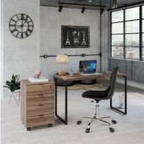 Conjunto Home Office 2 Peças com 1 Escrivaninha e 1 Gaveteiro Kuadra 4 Gavetas Industrial Preta Yescasa Conjunto Home Office 2 Peças com 1 Escrivaninha e 1 Gaveteiro Kuadra 4 Gavetas Industrial Preta Yescasa