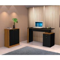 Conjunto Home Office 2 Peças Escrivaninha 120cm com Balcão J&A Móveis
