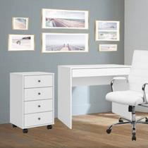 Conjunto Home Office 2 Peças Escrivaninha Facility e Gaveteiro Presence