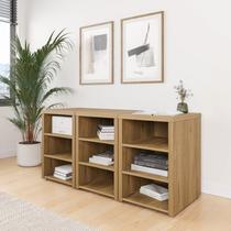 Conjunto Home Office 3 Módulos com Prateleiras Ficus CabeCasa MadeiraOriginals Conjunto Home Office 3 Módulos com Prateleiras Ficus CabeCasa MadeiraOriginals