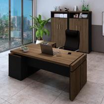 Conjunto Home Office 3 Peças 1 Mesa em L Diretoria Tampo Tamburato com 2 Armário Alto Artany