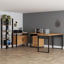 Conjunto Home Office 4 Peças 100% Mdf Pratice - Pradel Conjunto Home Office 4 Peças 100% Mdf Pratice - Pradel