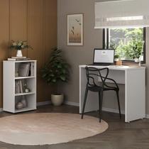 Conjunto Home Office Compacto Escrivaninha Mary Estante Pequena Clean Branco Conjunto Home Office Compacto Escrivaninha Mary Estante Pequena Clean Branco