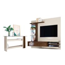 Conjunto Home Theater e Aparador Wayne Off-White Savana