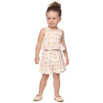 Conjunto honey sublimada cropped short amada