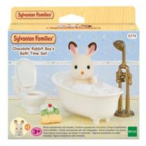 Conjunto hora do banho menino coelho chocolate sylvanian families 5779 - epoch Conjunto hora do banho menino coelho chocolate sylvanian families 5779 - epoch