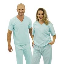 Conjunto Hospitalar Pijama Plus Size Gola V Enfermagem 2 Peças Manga Curta Ph