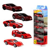 Conjunto Hot Wheels 5 Carrinhos Ferrari Rosso JLN12 Mattel COR: Vermelho Conjunto Hot Wheels 5 Carrinhos Ferrari Rosso JLN12 Mattel COR: Vermelho
