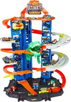 Conjunto Hot Wheels City Ultimate Garage com T-Rex - Trilhas para Carros de Brinquedo