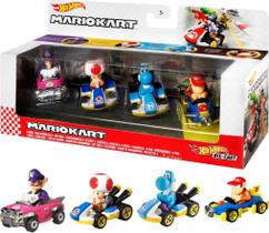 Conjunto Hot Wheels Mario Kart - Pacote com 4 Veículos de Brinquedo Conjunto Hot Wheels Mario Kart - Pacote com 4 Veículos de Brinquedo