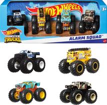 Conjunto Hot Wheels Monster Trucks Alarm Squad 1:64 - Pacote com 4