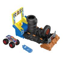 Conjunto Hot Wheels Monster Trucks Arena Smashers Race Ace - Veículos e Acessórios