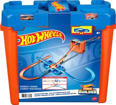 Conjunto Hot Wheels Track Builder - Trilhos para Carros de Brinquedo com 25 Peças