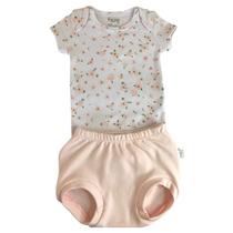 Conjunto Hug Body Curto Tapa Fralda Flora Rosa