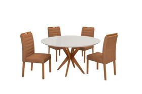 Conjunto Ibiza c/ Chapéu com 4 Cadeiras e Base Sofia BM Tubulares