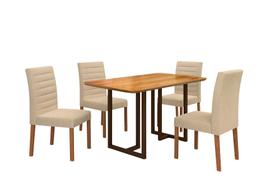 Conjunto Ibiza com 4 Cadeiras e Base Goiás BM Tubulares