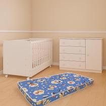 Conjunto Ideal para Bebê Berço com Cômoda Doce Sonho Colchão Ortobom Branco Black Friday Conjunto Ideal para Bebê Berço com Cômoda Doce Sonho Colchão Ortobom Branco Black Friday
