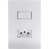 Conjunto Ilumi I9-Inove Branco Com Placa 1 Simples + Tomada 2P+T. 10A. - 94200 Conjunto Ilumi I9-Inove Branco Com Placa 1 Simples + Tomada 2P+T. 10A. - 94200