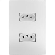 Conjunto Ilumi I9-Inove Branco Com Placa 2 Tomadas 20A. - 94121 Monobloco Conjunto Ilumi I9-Inove Branco Com Placa 2 Tomadas 20A. - 94121 Monobloco