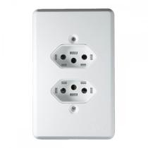 Conjunto Ilumi Pratika Com Placa 2 Tomadas 2P+T. 10A. - 19120
