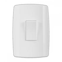 Conjunto Ilumi Slim Branco Com Placa 1 Simples - 8017 Conjunto Ilumi Slim Branco Com Placa 1 Simples - 8017