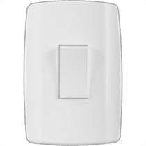 Conjunto Ilumi Slim Branco Com Placa 1 Simples - 8017 Conjunto Ilumi Slim Branco Com Placa 1 Simples - 8017