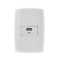 conjunto ilumi slim branco com placa 1 tomada USB conjunto ilumi slim branco com placa 1 tomada USB