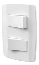 conjunto ilumi slim branco com placa 2 interruptores simples liga e desliga conjunto ilumi slim branco com placa 2 interruptores simples liga e desliga