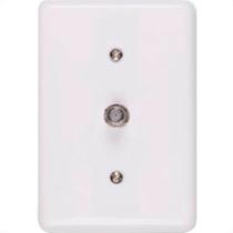 Conjunto Ilumi Stylus 4X2 Branco Com Placa (1Tomada Coaxial) 2553