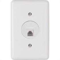 Conjunto Ilumi Stylus 4X2 Branco Com Placa (1Tomada Rj45) 2554
