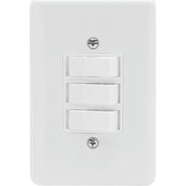 Conjunto Ilumi Stylus 4X2 Branco Com Placa (2Simples+1Paralelo) 2025